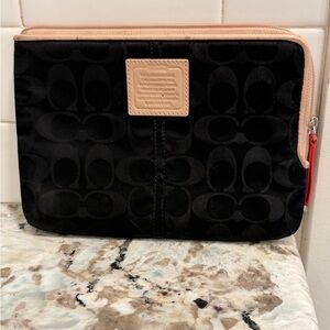 Coach Black and Tan Clutch Wallet